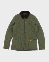 Vintage Barbour Quilted Collar Bomber Jacket - S