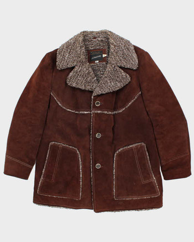 Vintage JC Penny Suede Fur Lined Jacket - L