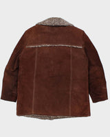 Vintage JC Penny Suede Fur Lined Jacket - L