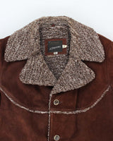 Vintage JC Penny Suede Fur Lined Jacket - L