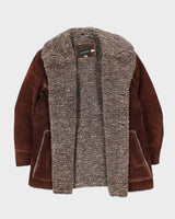Vintage JC Penny Suede Fur Lined Jacket - L