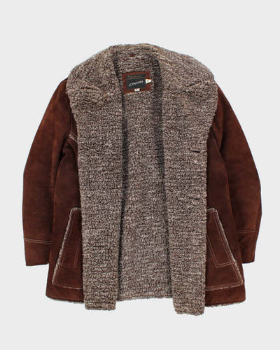 Vintage JC Penny Suede Fur Lined Jacket - L