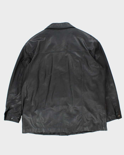 Vintage 90's Danier Heavyweight Button Up Leather Jacket - XXL