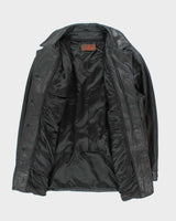 Vintage 90's Danier Heavyweight Button Up Leather Jacket - XXL