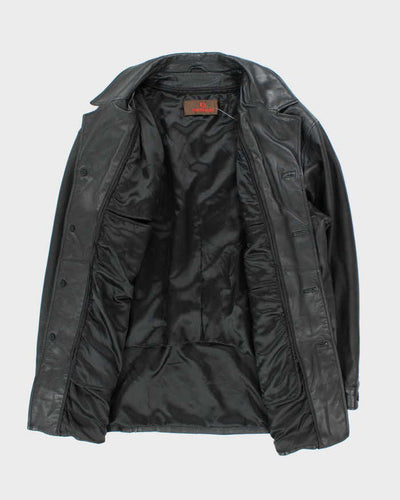 Vintage 90's Danier Heavyweight Button Up Leather Jacket - XXL