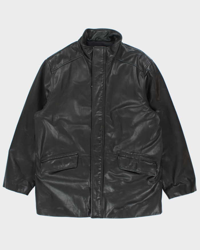 Vintage 90's Danier Heavyweight Zip Up Leather Jacket - XL