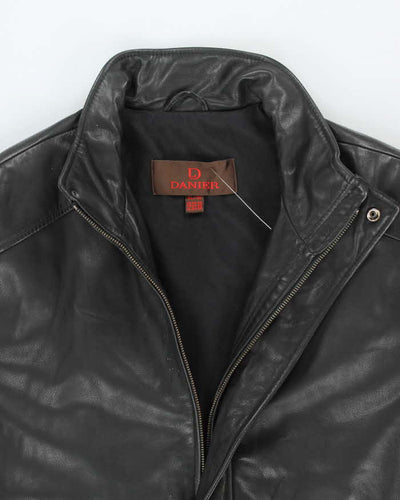 Vintage 90's Danier Heavyweight Zip Up Leather Jacket - XL
