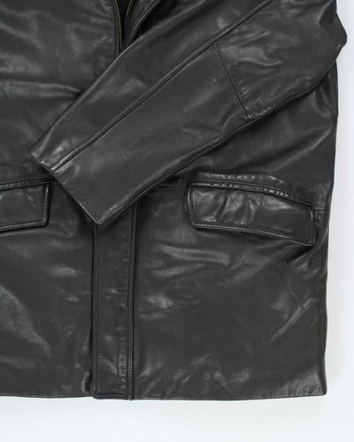 Vintage 90's Danier Heavyweight Zip Up Leather Jacket - XL