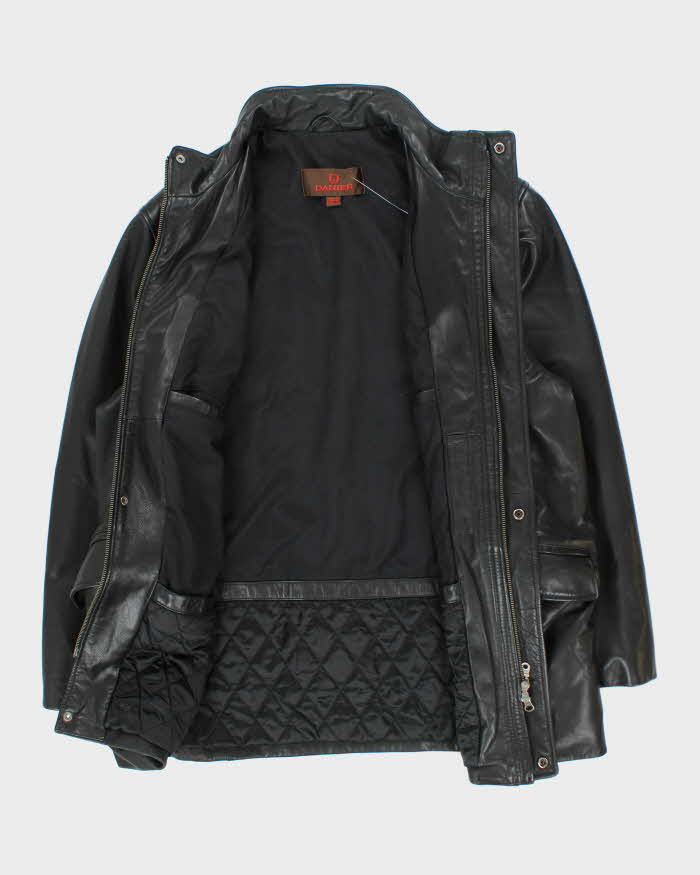Vintage 90's Danier Heavyweight Zip Up Leather Jacket - XL