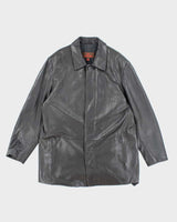 Vintage 90's Danier Heavyweight Snap Button Leather Jacket - L