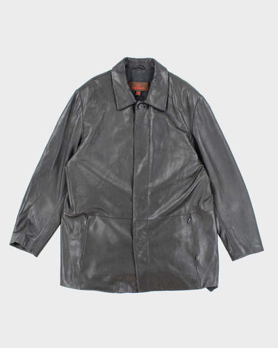 Vintage 90's Danier Heavyweight Snap Button Leather Jacket - L