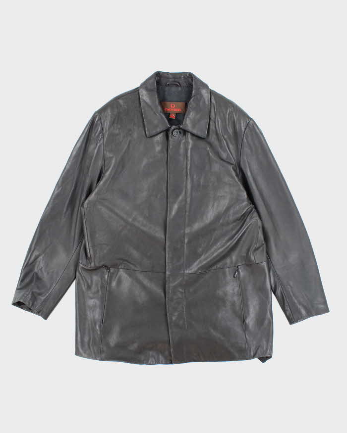 Vintage 90's Danier Heavyweight Snap Button Leather Jacket - L