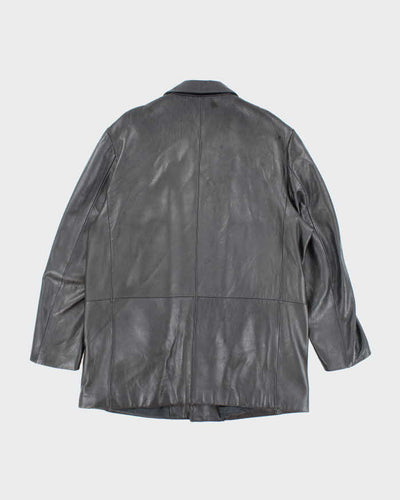 Vintage 90's Danier Heavyweight Snap Button Leather Jacket - L