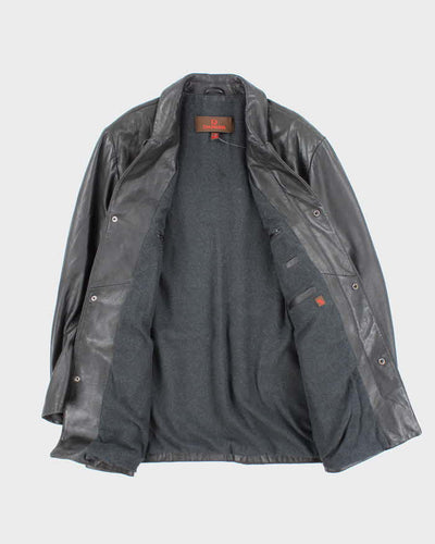 Vintage 90's Danier Heavyweight Snap Button Leather Jacket - L