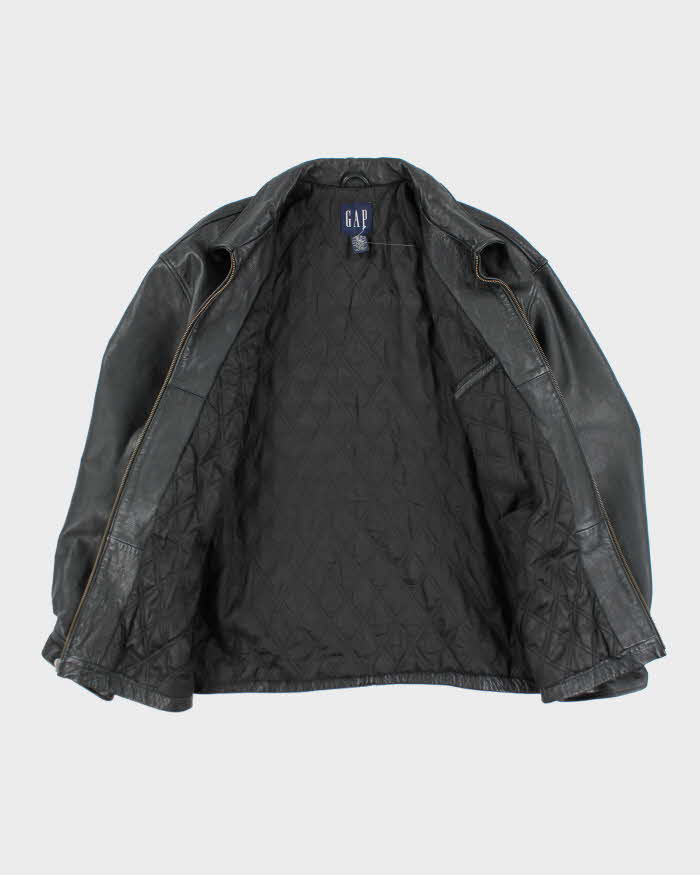 Vintage 2000's GAP Heavyweight Zip Up Leather Jacket - XXL