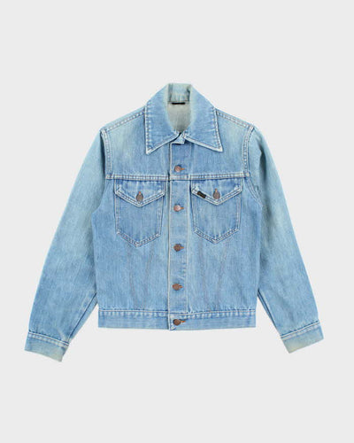 Vintage 70's Roebucks Light Wash Button Up Denim Jacket - S