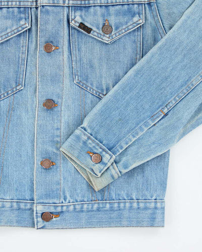 Vintage 70's Roebucks Light Wash Button Up Denim Jacket - S