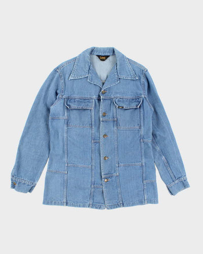 Vintage 80's Lee Light Wash Denim Chore Jacket - L