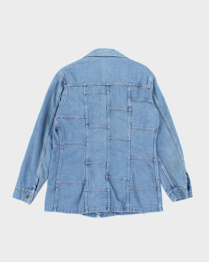 Vintage 80's Lee Light Wash Denim Chore Jacket - L