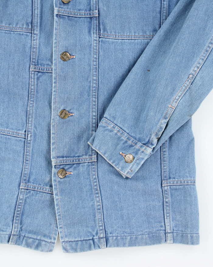 Vintage 80's Lee Light Wash Denim Chore Jacket - L