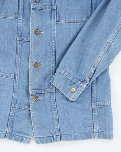 Vintage 80's Lee Light Wash Denim Chore Jacket - L