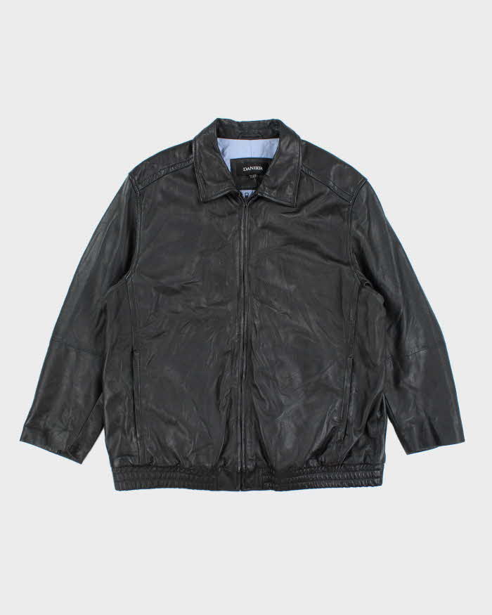 Vintage 2000's Danier Heavyweight Leather Zip Up Jacket - XXL