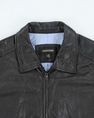 Vintage 2000's Danier Heavyweight Leather Zip Up Jacket - XXL
