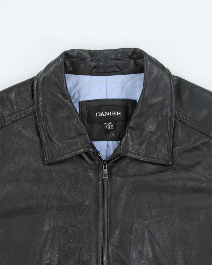 Vintage 2000's Danier Heavyweight Leather Zip Up Jacket - XXL