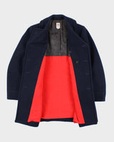 Vintage 80's Heavyweight Wool Long Pea Coat - L