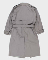 Vintage 80's London Fog Grey Belted Overcoat - L