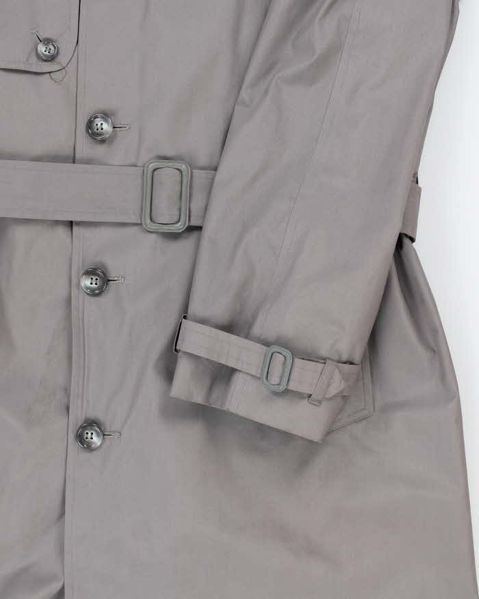 Vintage 80's London Fog Grey Belted Overcoat - L