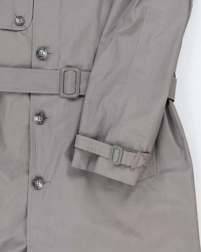 Vintage 80's London Fog Grey Belted Overcoat - L