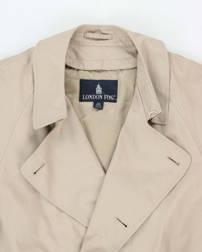 Vintage 80's London Fog Oversized Insulated Belted Overcoat - L