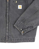 Vintage Carhartt J01 Embroidered Black Detroit Jacket - XL