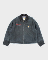 Vintage Carhartt J01 Embroidered Black Detroit Jacket - XL