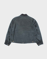 Vintage Carhartt J01 Embroidered Black Detroit Jacket - XL