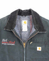 Vintage Carhartt J01 Embroidered Black Detroit Jacket - XL