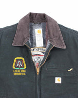 Vintage Carhartt J01 Embroidered Black Detroit Jacket - XL