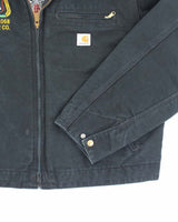 Vintage Carhartt J01 Embroidered Black Detroit Jacket - XL