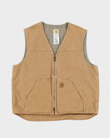Vintage Carhartt Faded Insulated Workwear Gilet - XL