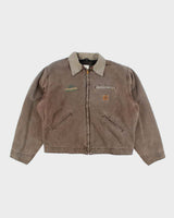 Vintage Carhartt J97 Faded Brown Detroit Jacket - XL