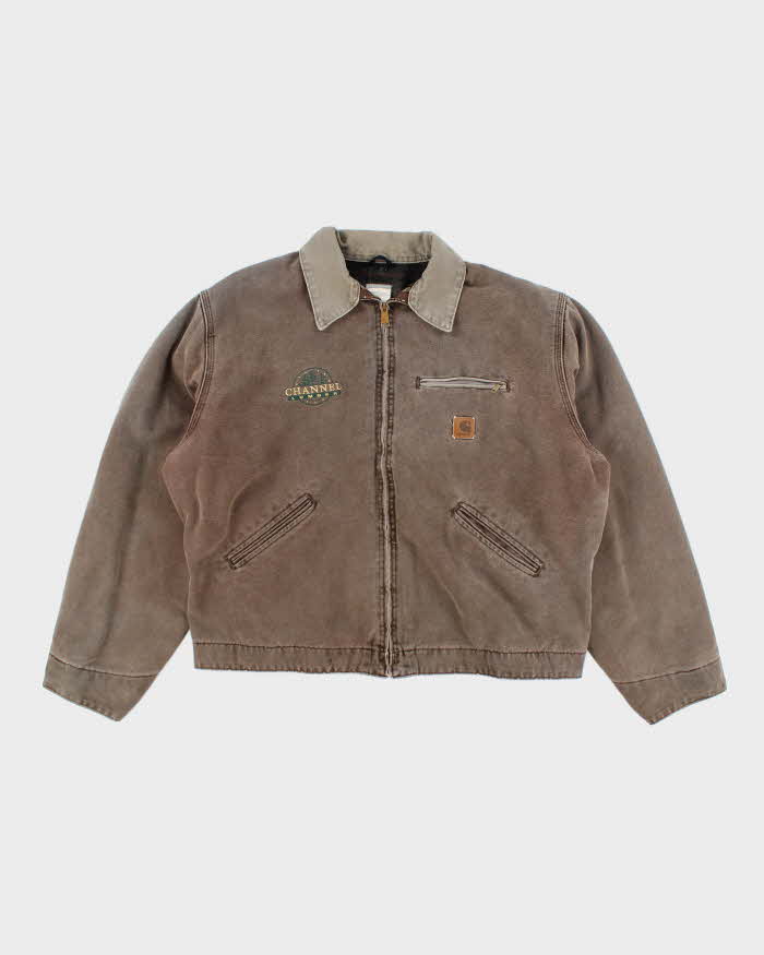 Vintage Carhartt J97 Faded Brown Detroit Jacket - XL