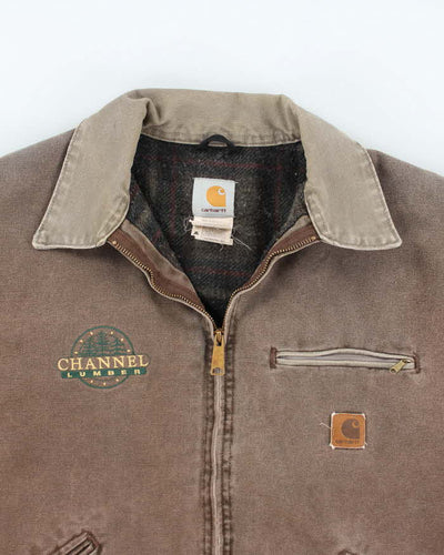 Vintage Carhartt J97 Faded Brown Detroit Jacket - XL