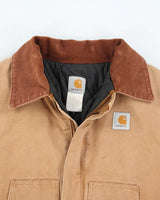 Vintage 2000's Carhartt Faded Brown Quilted Workwear Jacket - XL