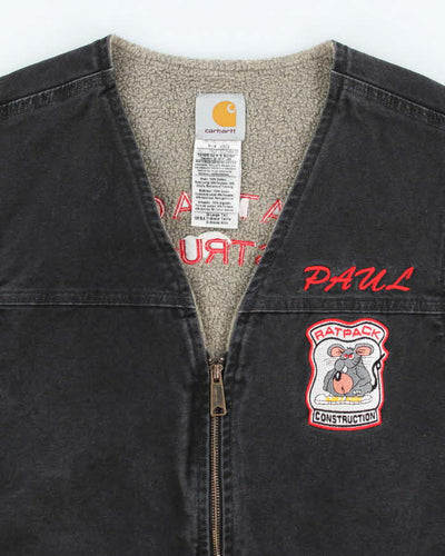 Vintage 2000's Carhartt Quilted Workwear Embroidered Gilet  - XL