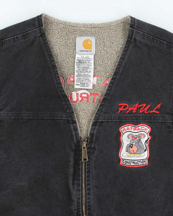 Vintage 2000's Carhartt Quilted Workwear Embroidered Gilet  - XL