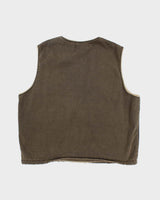 Vintage Woolrich Faded Brown Lined Workwear Gilet - XL