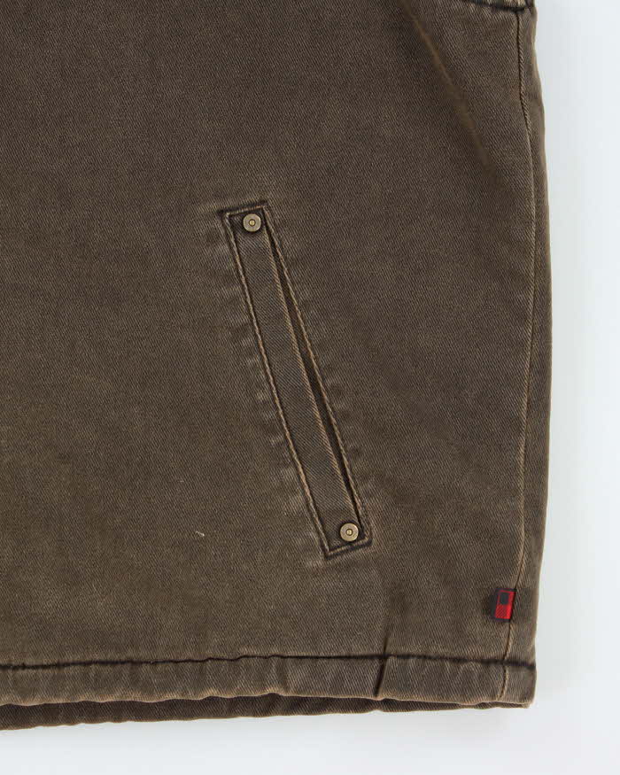 Vintage Woolrich Faded Brown Lined Workwear Gilet - XL