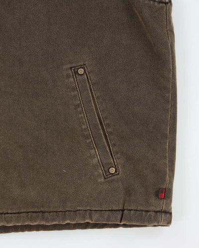 Vintage Woolrich Faded Brown Lined Workwear Gilet - XL