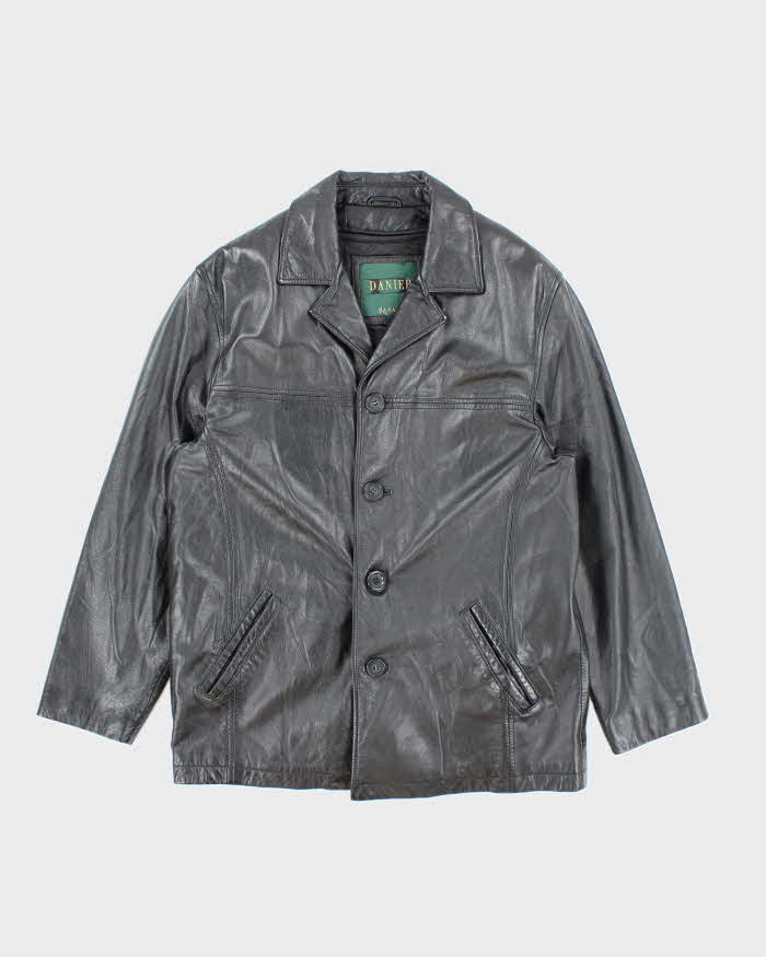 Vintage Danier Heavyweight Leather Button Up Jacket - S